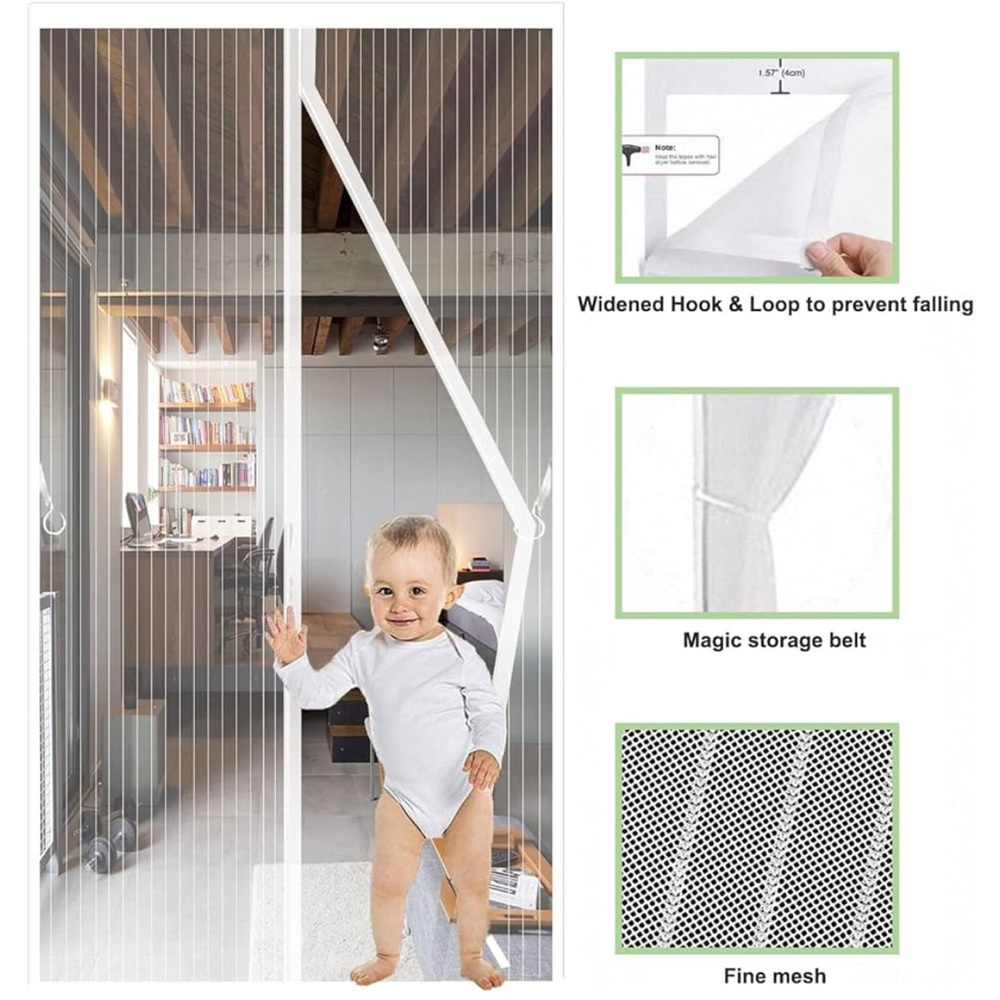 MESH MAGNETIC SCREEN DOOR 32x81